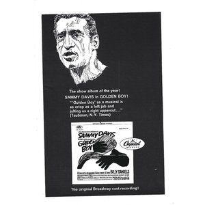 Sammy Davis Golden Boy Capitol Records AD 1960s Vintage Print Ad 9 in Broadway